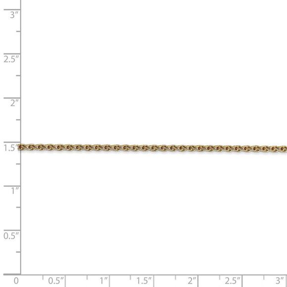 Childrens 1.75mm 14k Yellow Gold Solid Parisian Wheat Necklace, 14 In - Picture 5 of 8